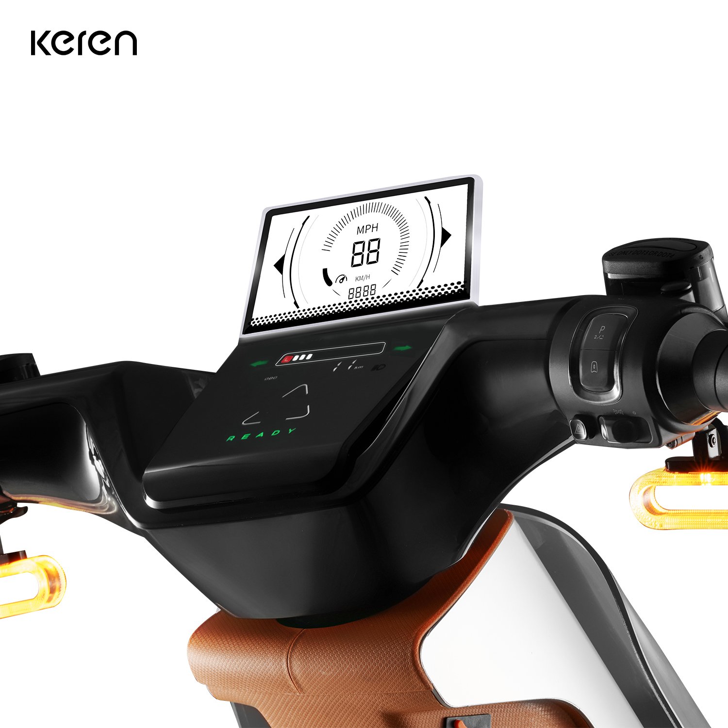 Keren new arrival 7 color modes light 1200W 50KPH emoped e-motorcycle electric scooters for sale