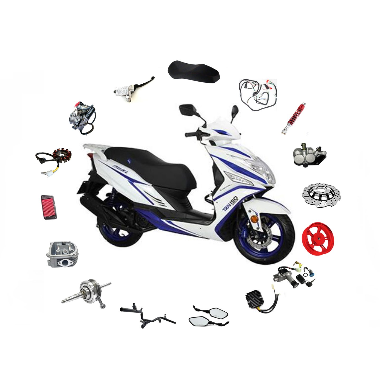 Italika TRN150 Spare Parts Scooter plastic parts body parts china factory wholesale direct supply