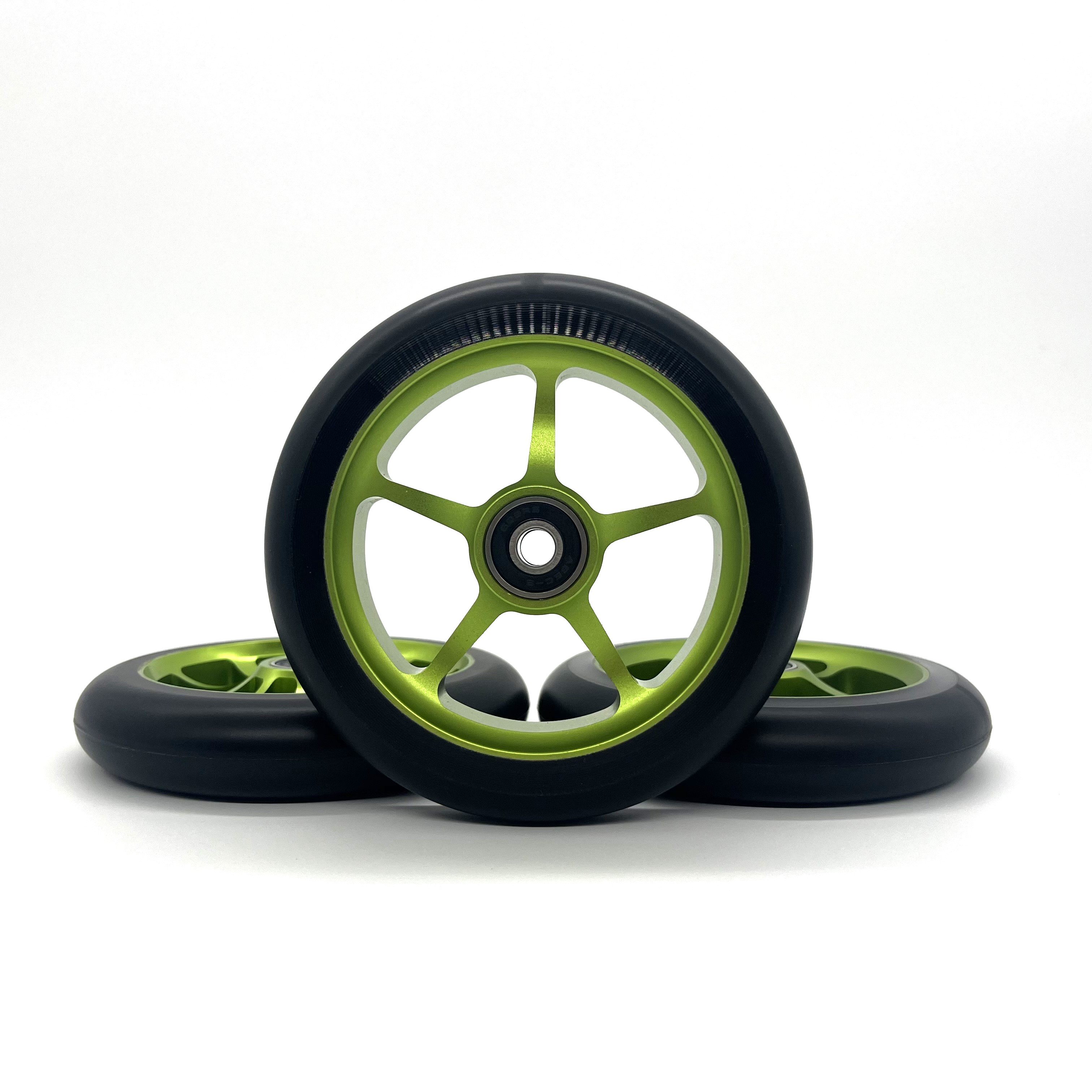 Factory Sale OEM Aluminium Core High Rebound Pro Scooter Wheel 100mm 110mm 120mm 125mm Wheel Roller Ski Wheel