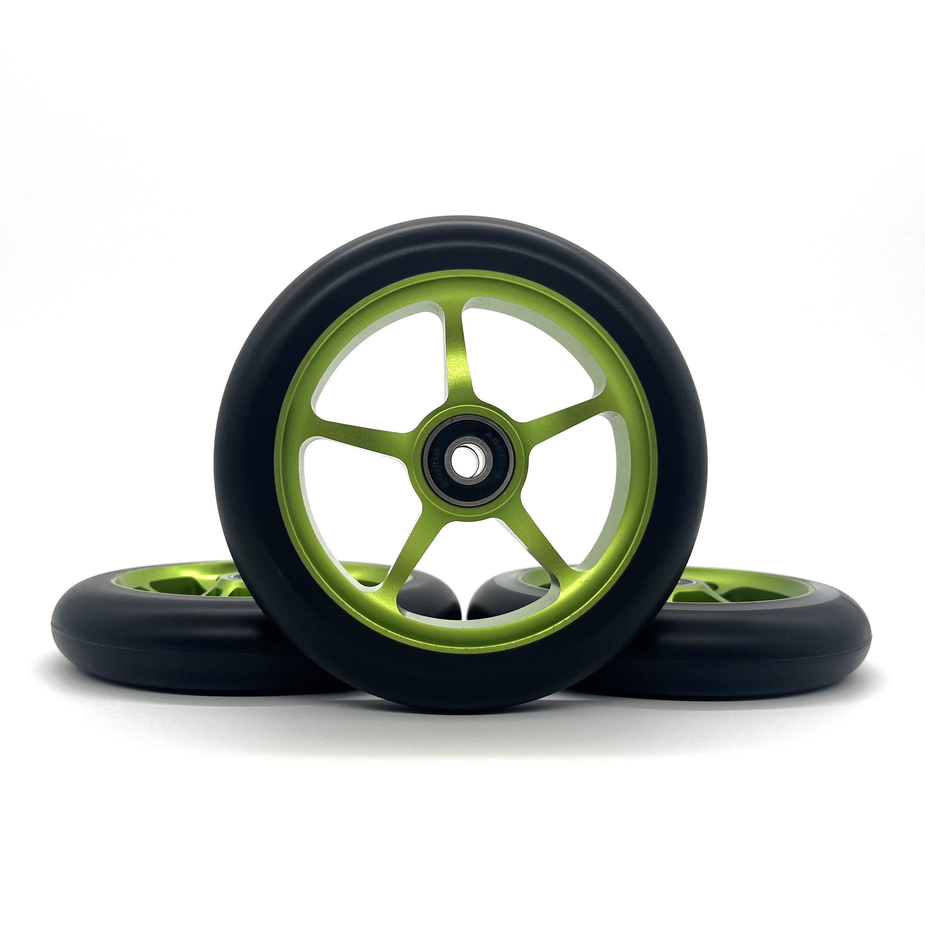 Factory Sale OEM Aluminium Core High Rebound Pro Scooter Wheel 100mm 110mm 120mm 125mm Wheel Roller Ski Wheel