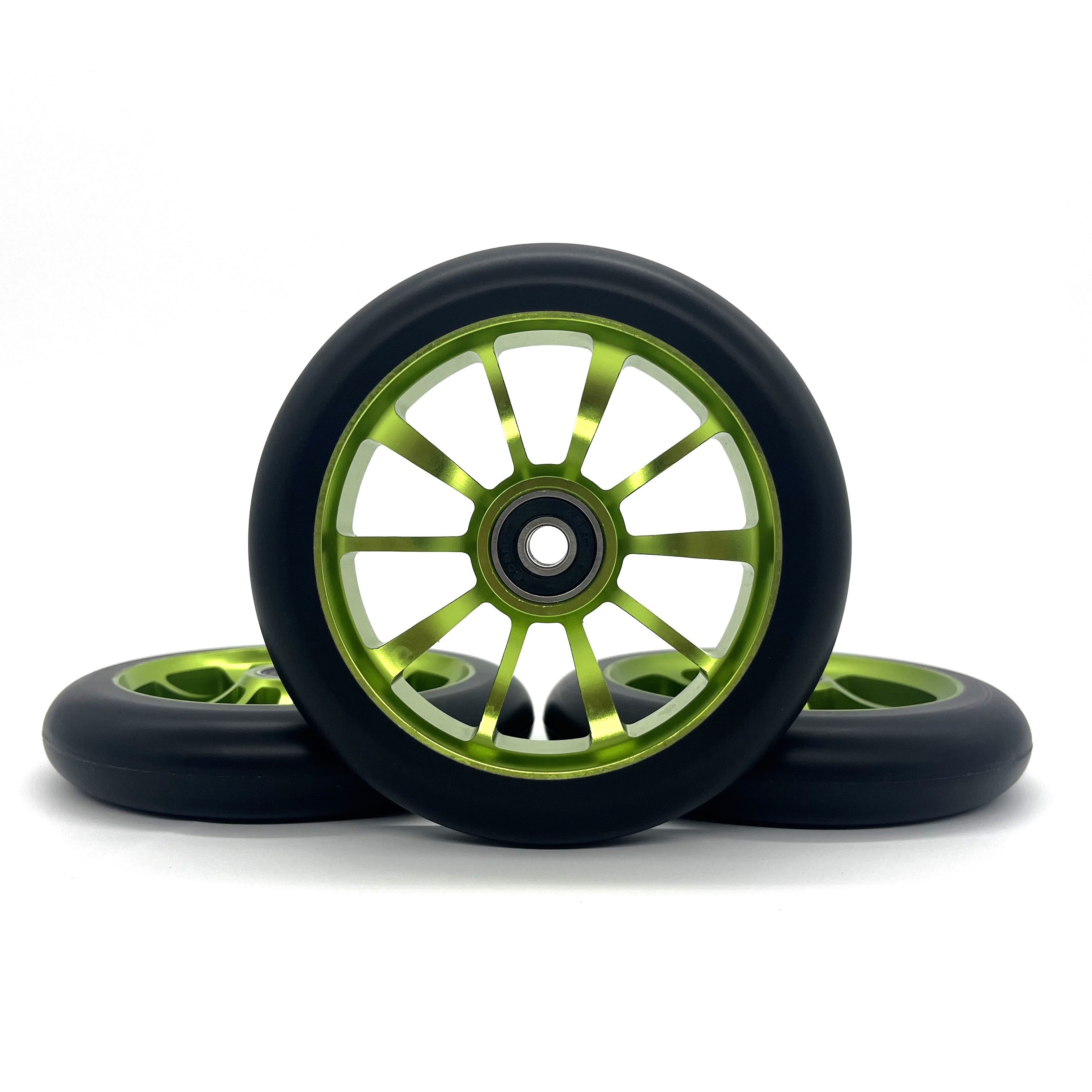 Factory Sale OEM Aluminium Core High Rebound Pro Scooter Wheel 100mm 110mm 120mm 125mm Wheel Roller Ski Wheel