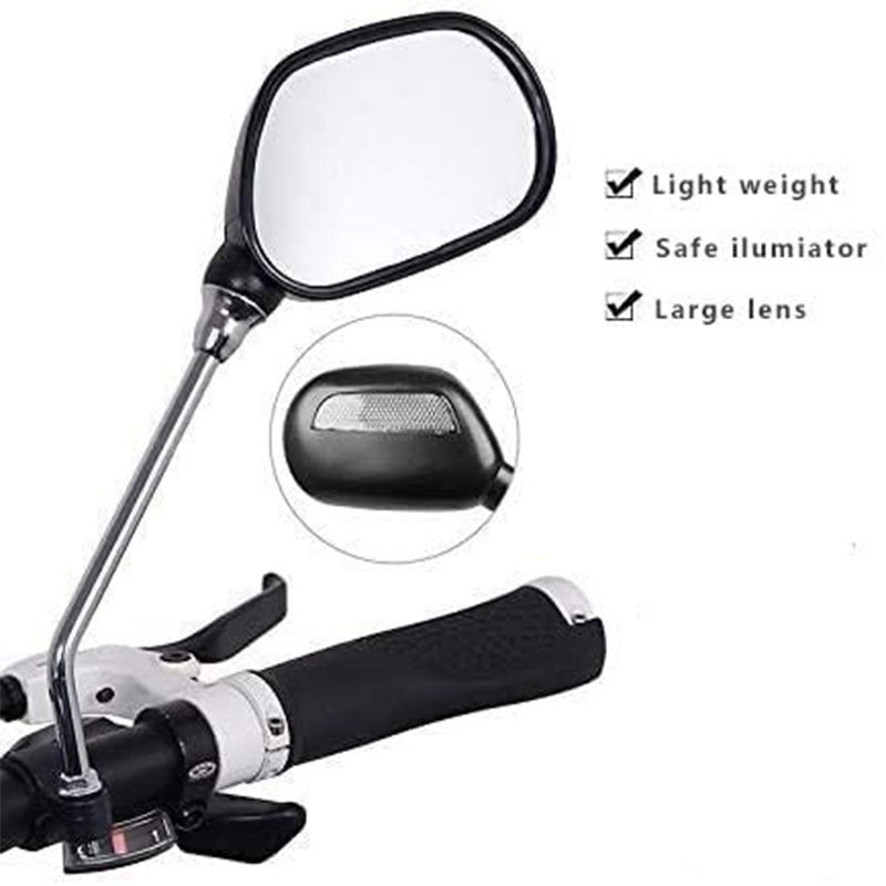 Motorcycle Mirror Black Universal for Bicycle Convex Surface Bicycle Accessories and Parts Rearview Mirror