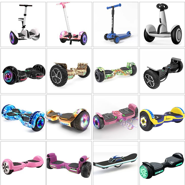 Led Light 6.5 10 Inch Motor Electric Self Balancing Scooter Hoverboards