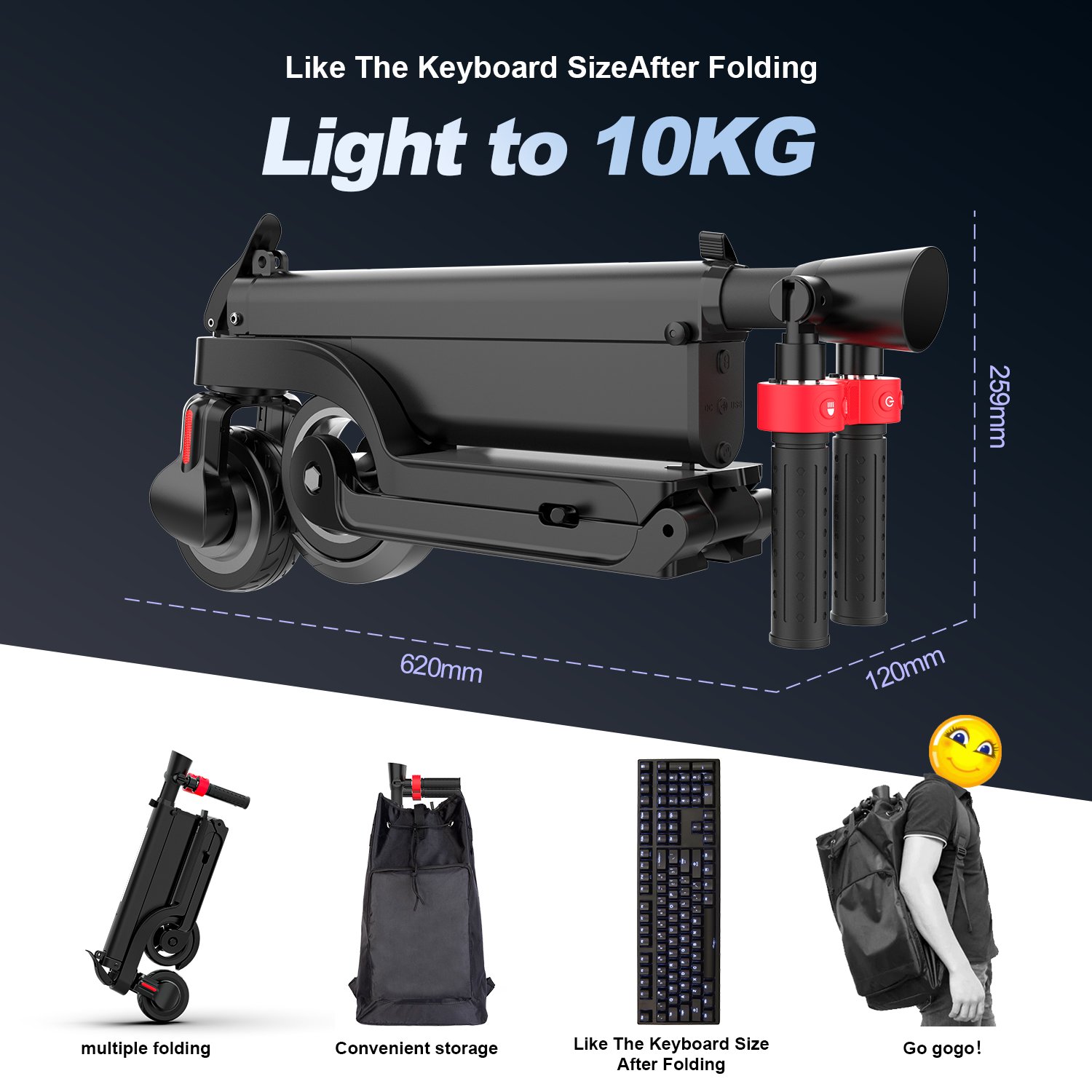 2024 HX X6 Hot Sale 8.5 Inch Vacuum Tire 25KM Power Bank Motor 250W electric foldable scooter