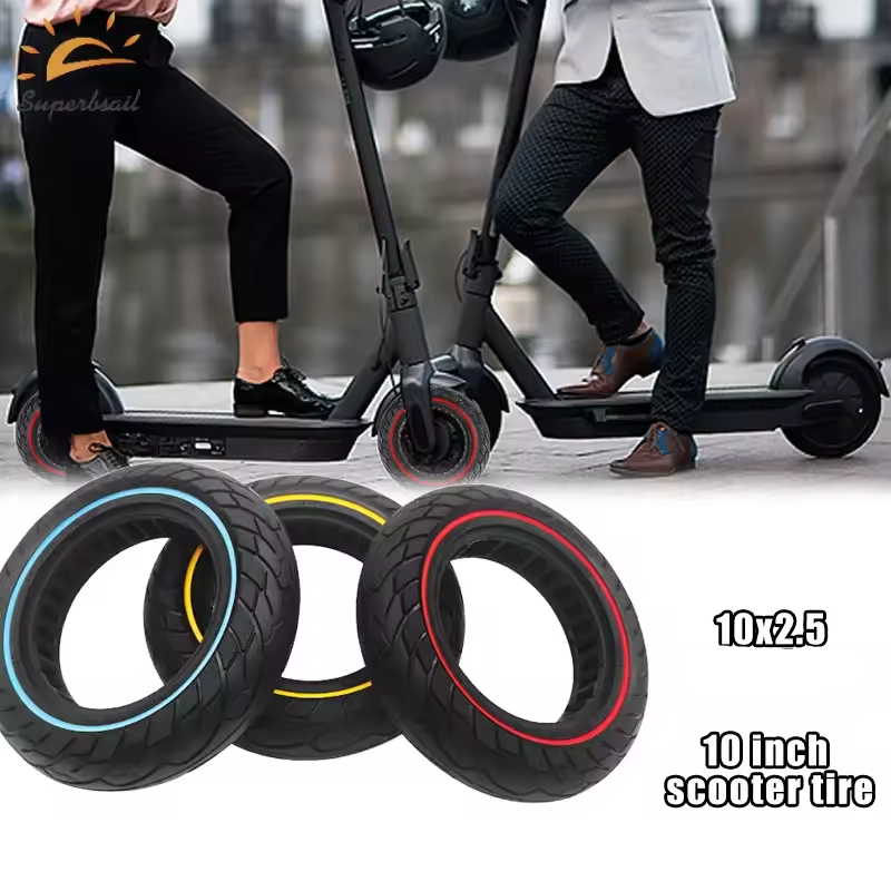 New8.5*2.0inch ND Light elastic with line Inner Honeycomb Tire yellow electric scooter skateboard tire