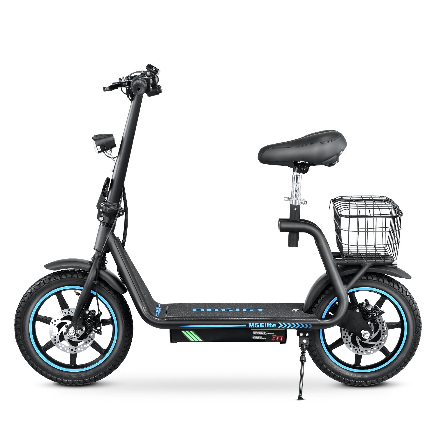 Fast speed high power 500W 48V10Ah 14 Inch Digital Adult Seated Electric Scooter Two-Wheel Bag Carrier Adults Scooter