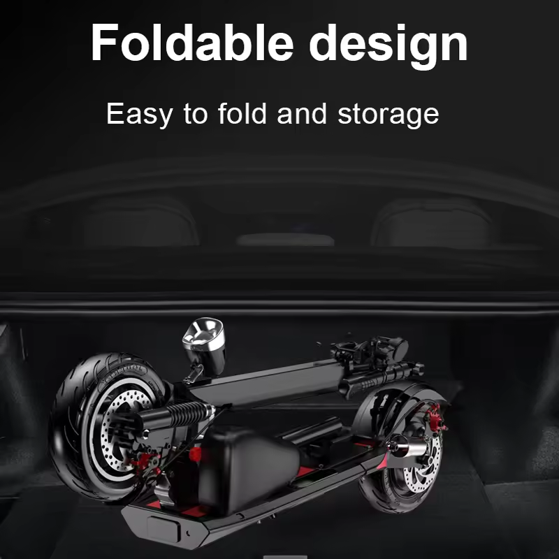 Unisex 10-Inch Electric Scooter Suspension Seat Front Brake High-Speed Two-Wheel Smart Digital Battery Folding Adults Model 0553