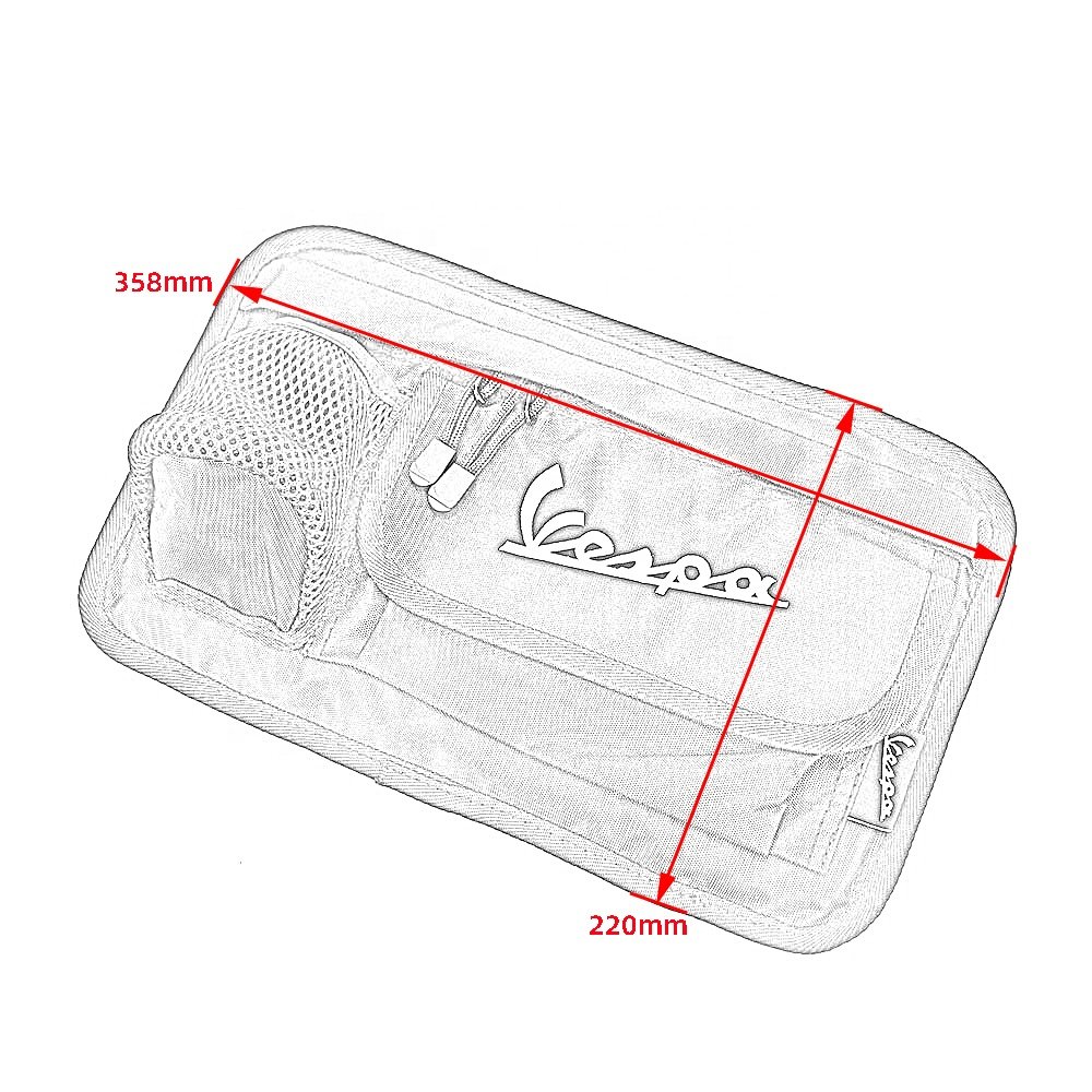 REALZION Motorcycle Accessories Wholesale Scooter Storage Tool Bag Universal For VESPA GTS GTV LX LXV Scarabeo Sprint 150