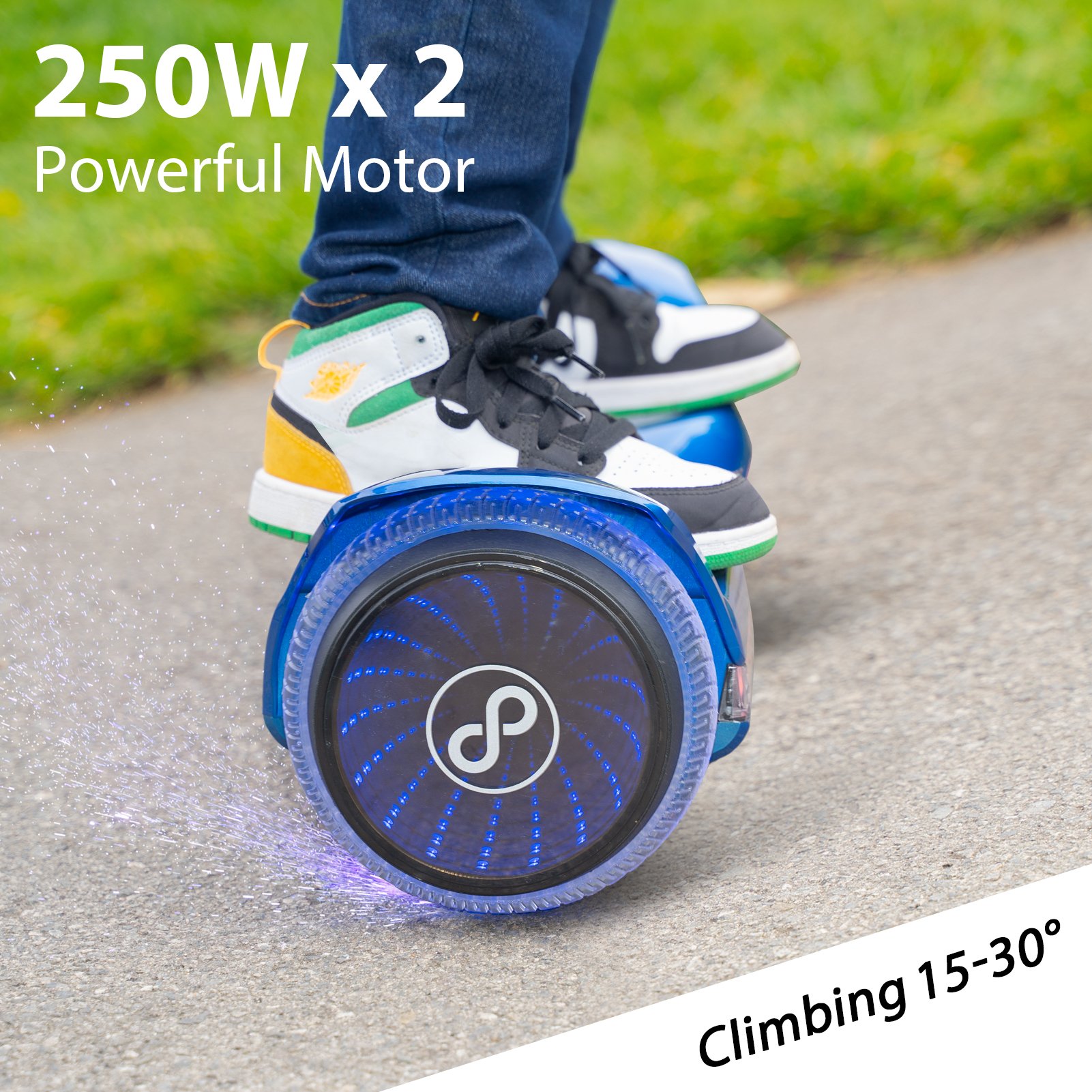 Gyroor Self-Balancing Scooter 6.5 Wheel Electric Scooter Hoverboards for Kids Adults with Blue tooth Speaker and LED Lights