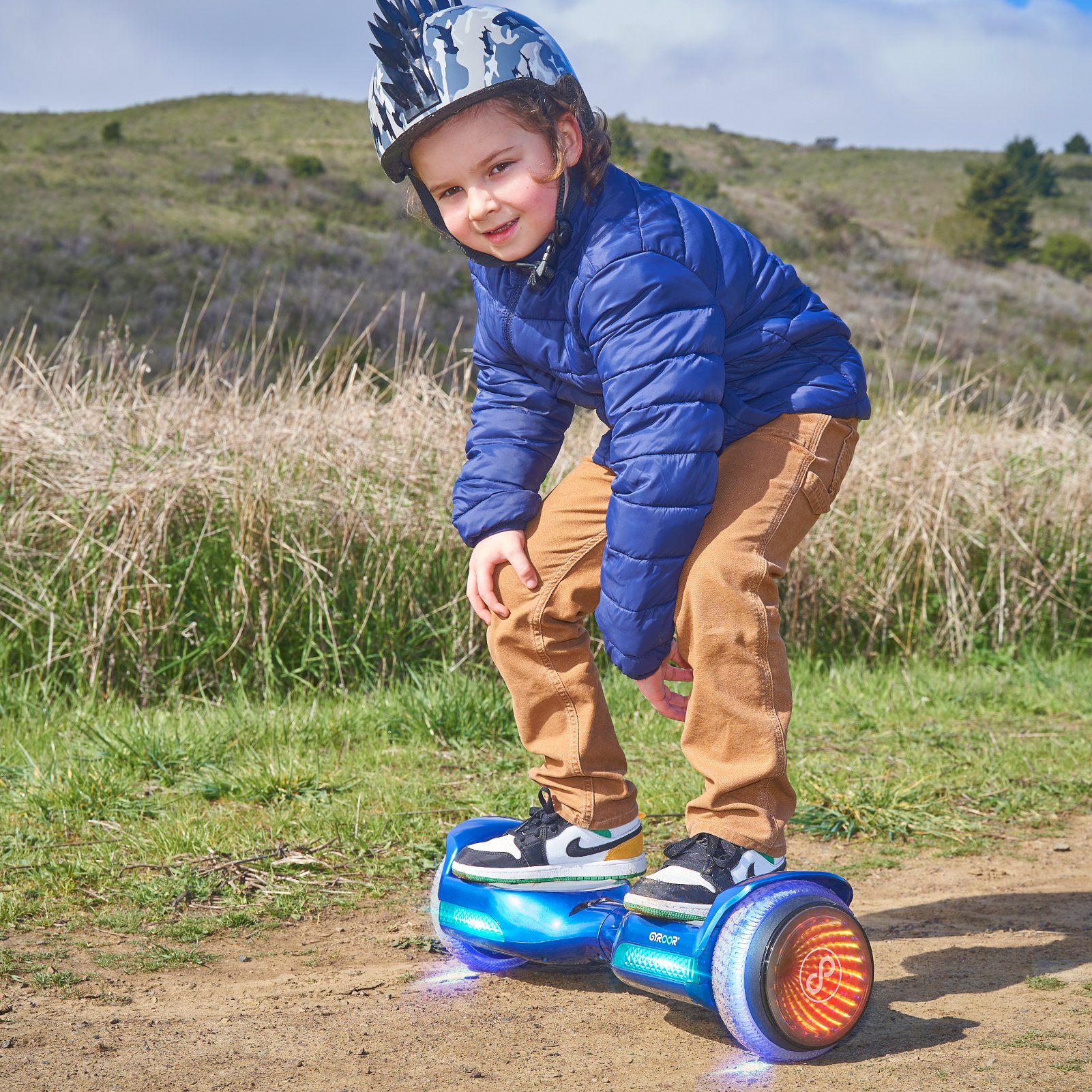 Gyroor Self-Balancing Scooter 6.5 Wheel Electric Scooter Hoverboards for Kids Adults with Blue tooth Speaker and LED Lights