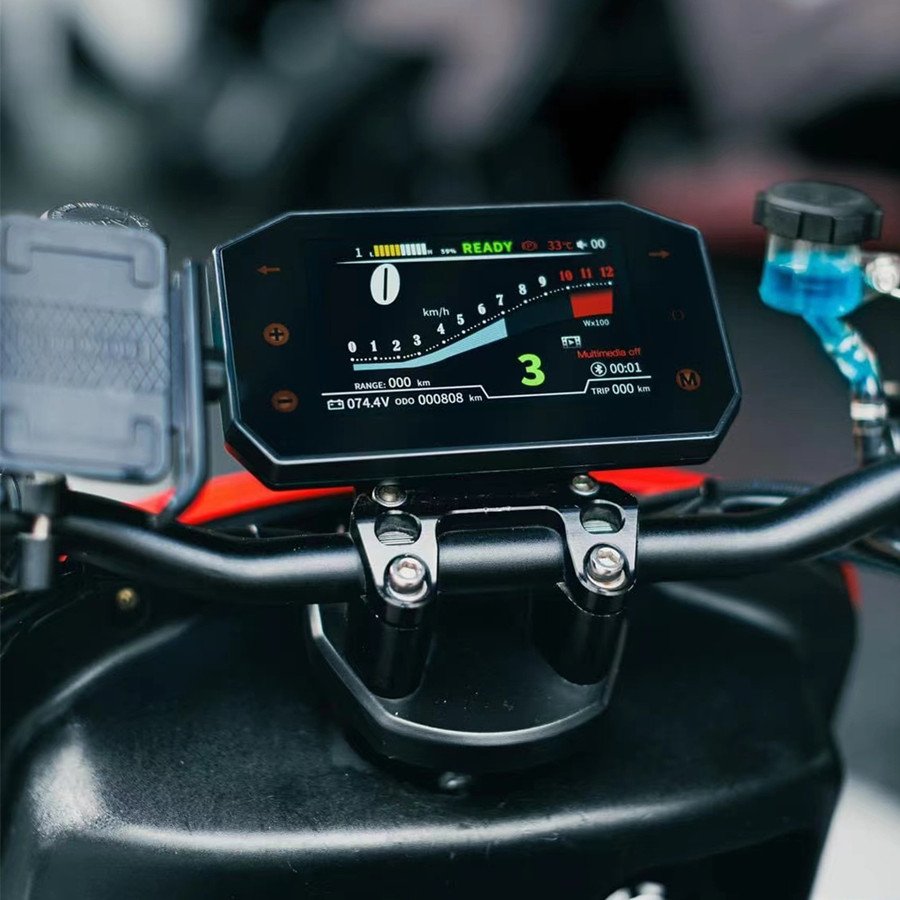 Modifications Electric Motorcycle LCD TFT Display Screen Speedometer for Motorbike Upgrades Aftermarket Accessories