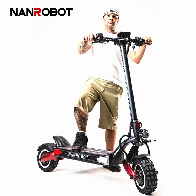 NANROBOT Fastest Cheap Adult Flash Double Motor Manufacture Offroad Standup Electric Scooter Electronic Ce Unisex 60V Oil Brake