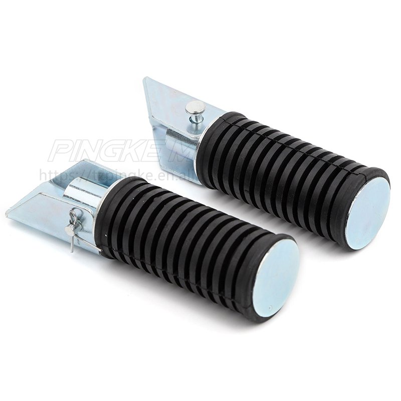 Motorcycle rear passenger non-slip rubber footrests foldable cylindrical aluminum alloy footrests spare parts