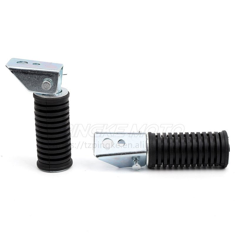 Motorcycle rear passenger non-slip rubber footrests foldable cylindrical aluminum alloy footrests spare parts
