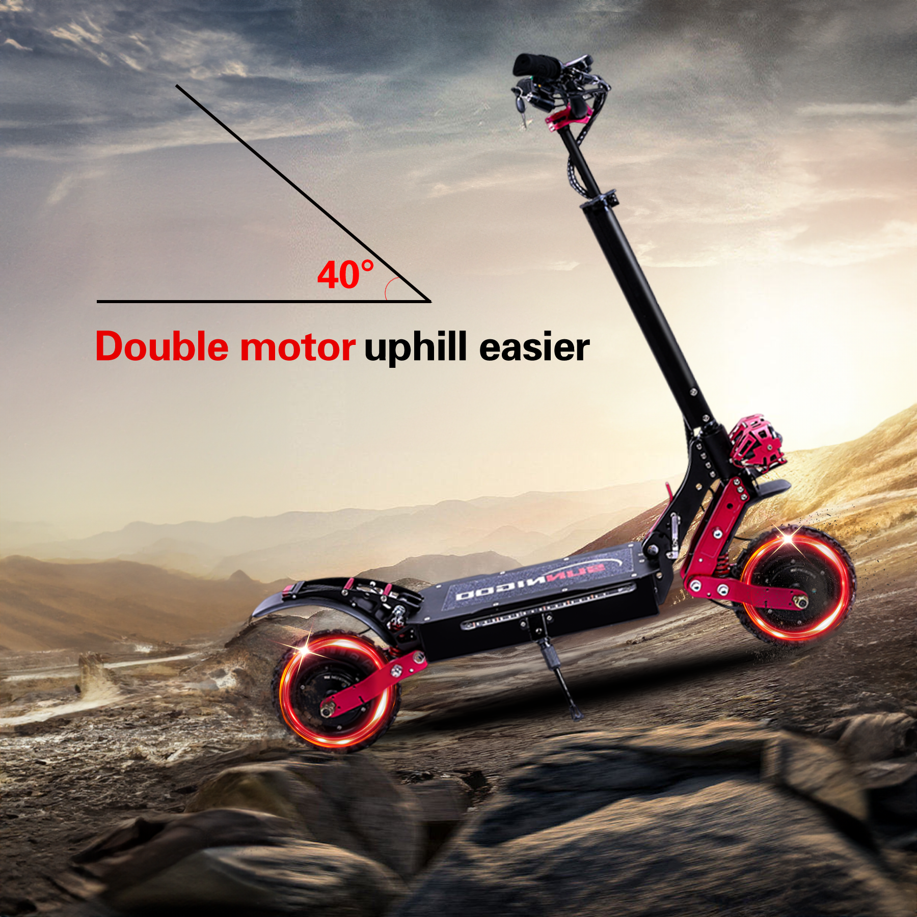 10 Inch 60KM/H Powerful Electric Scooter EU Warehouse 48V 24AH Fast Electric Scooter Player Electric Scooter Adult