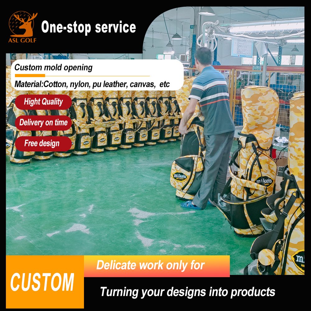 OEM ODM custom logo waterproof golf bag sun mountain parts luxury pu leather golf bags