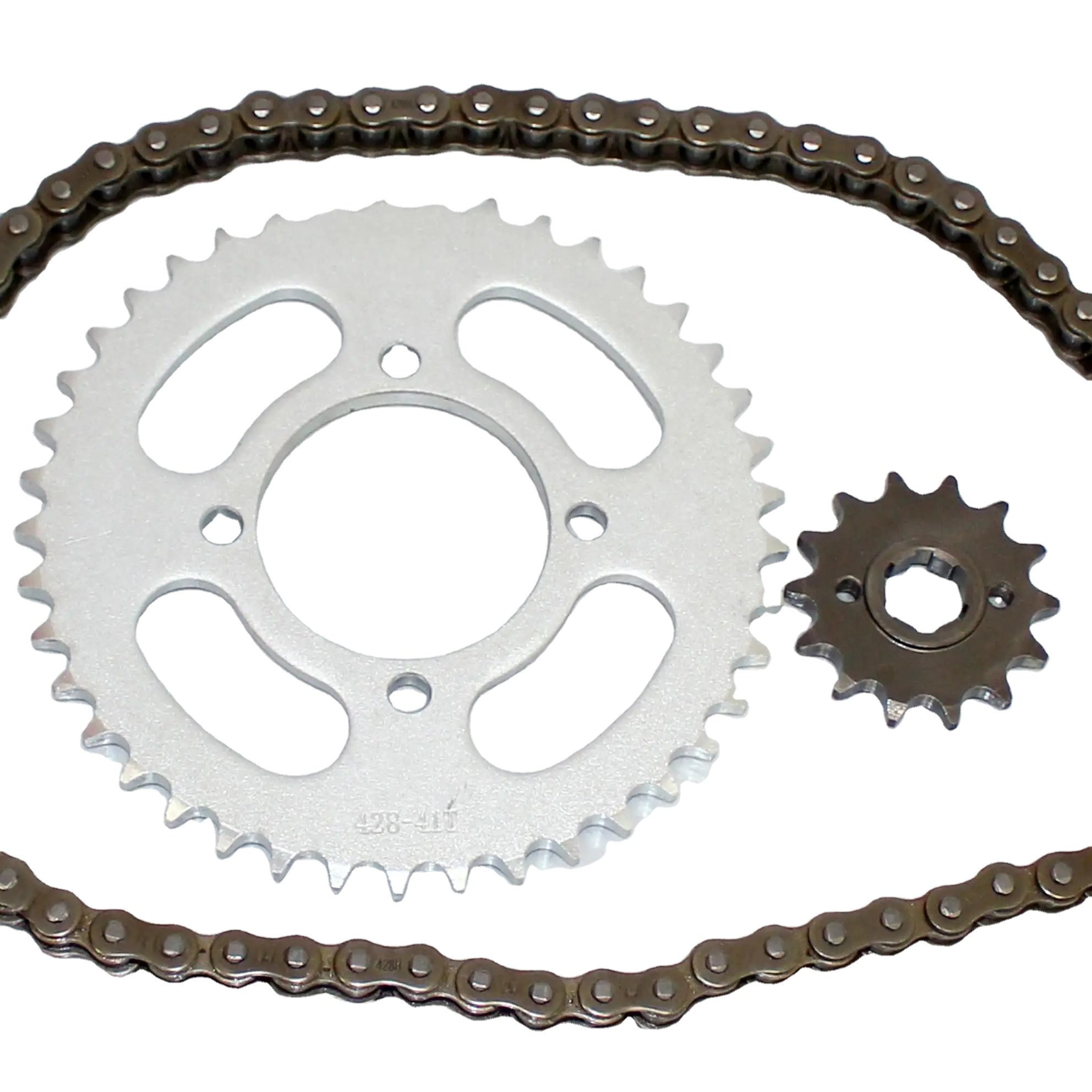 GXKSAT High Quality Wholesale Motorcycle Spare Part Chain and Sprocket Set Italika 150z 150sz 150 Z SZ
