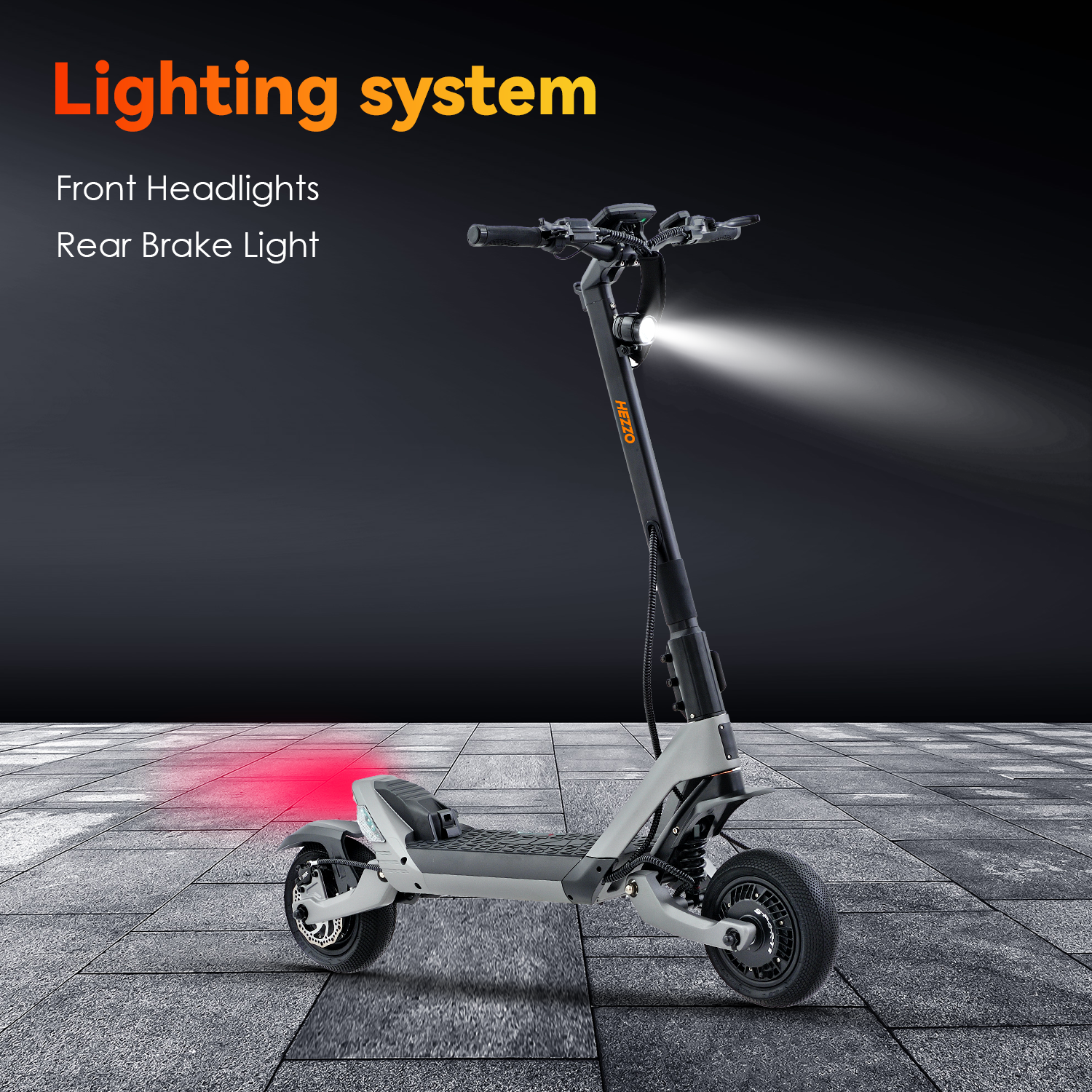 HEZZO EU US Warehouse Electric Scooter 60V 3200W Dual Motors Foldable Off Road Fat Tire 23Ah Moped Scooter Escooter for Adult