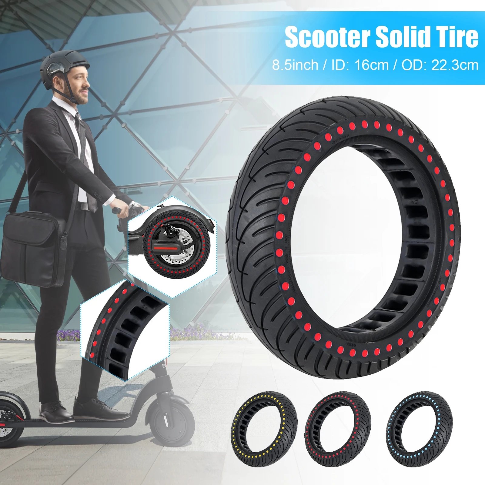 Original Xiaomi M365 Scooter Spare Parts 8.5inch Replacement Explesion-proof Tire Solid Rubber Tire
