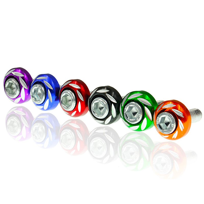 Motorcycle Electric Vehicle Modification Installation Screw 6mm Bolt Nut Scooter Decoration Round Carving Color Screw