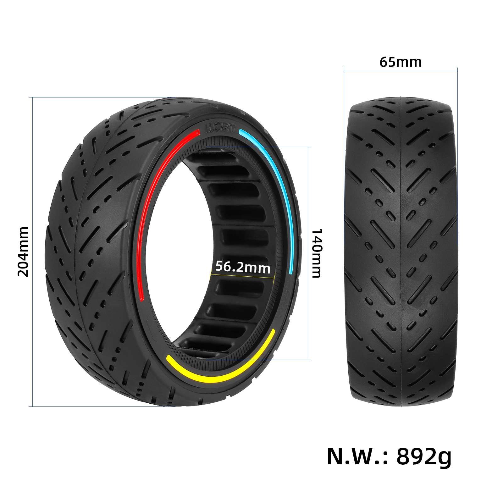 8 1/2*2.5 City Road Solid Tire 8.5 Rubber Honeycomb Solid Tires With Three Colours Circle For Dualtron Mini Speedway Leger Tyre