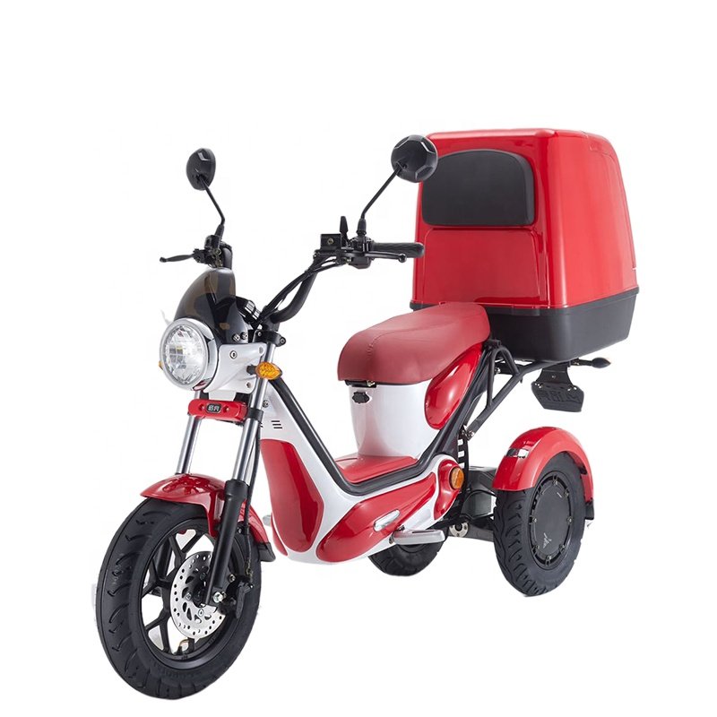 hot selling 600w*2 high speed delivery food 3 wheel take-away electric scooter