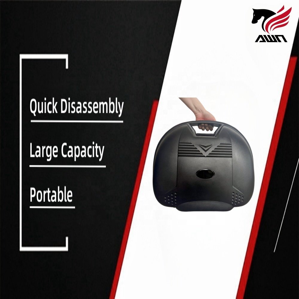 Fashion Waterproof Motorcycle Tail Boxes Backrest Plastic Motorcycle Accessories With Upper-frame For Delivery Large Capacity