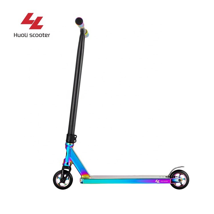 Huoli Scooter Wholesale 6 Inch CNC Aluminum Titanium Street Scooter Deck Custom Two Wheel 7 inch Stunt Pro Scooter Parts