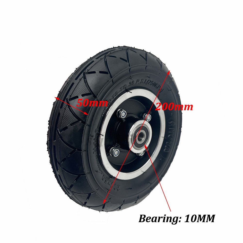 200x50 Pneumatic wheel 8"x2" Inner Outer Tyre with Alloy Rim for Mini Electric Scooter Parts