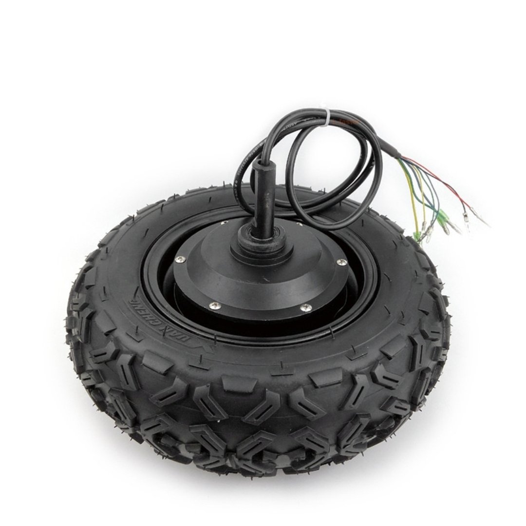 24V 36V 48V 350W E-scooter 10inch Brushless Geared Motor Single/Dual Shaft Electric Scooter Hub Motor With Off-road Tire