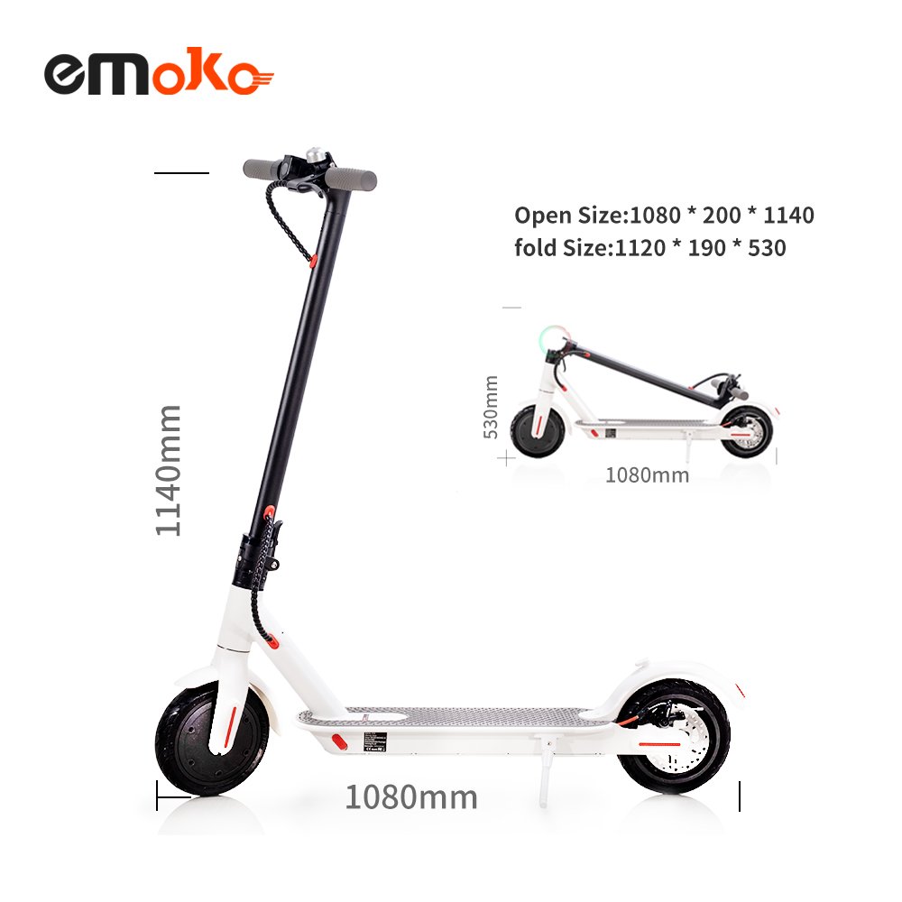 Emoko factory wholesale hot sell e scooters 350W e scooter mileage 30km OEM china Shenzhen 2 wheel electric scooter for adults
