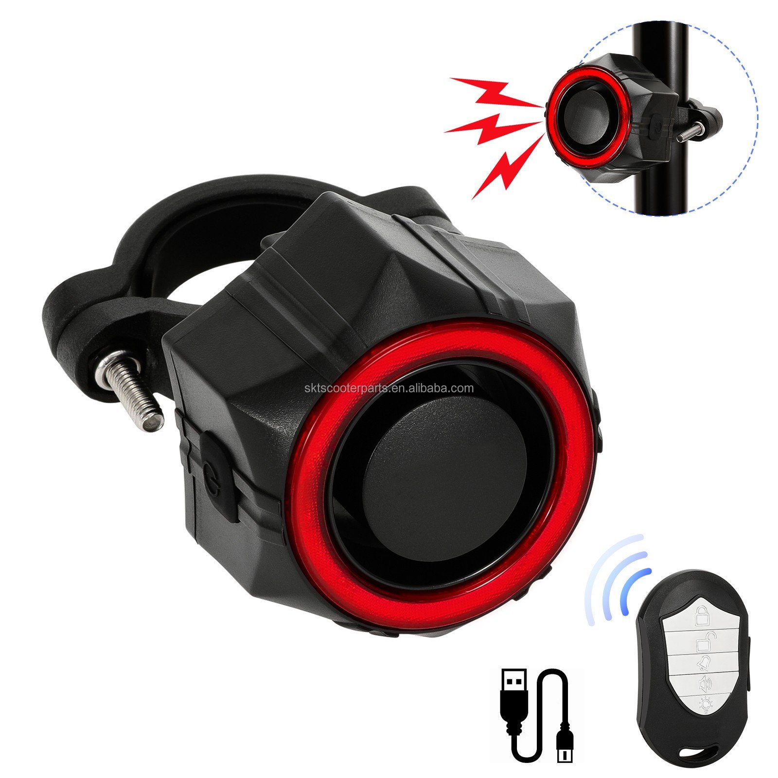 Bicycle Alarm Vibration Motion Sensor Anti-Theft Alarm for Xiaomi M365 Pro 2 Electric Scooter Motorcycle Alarm