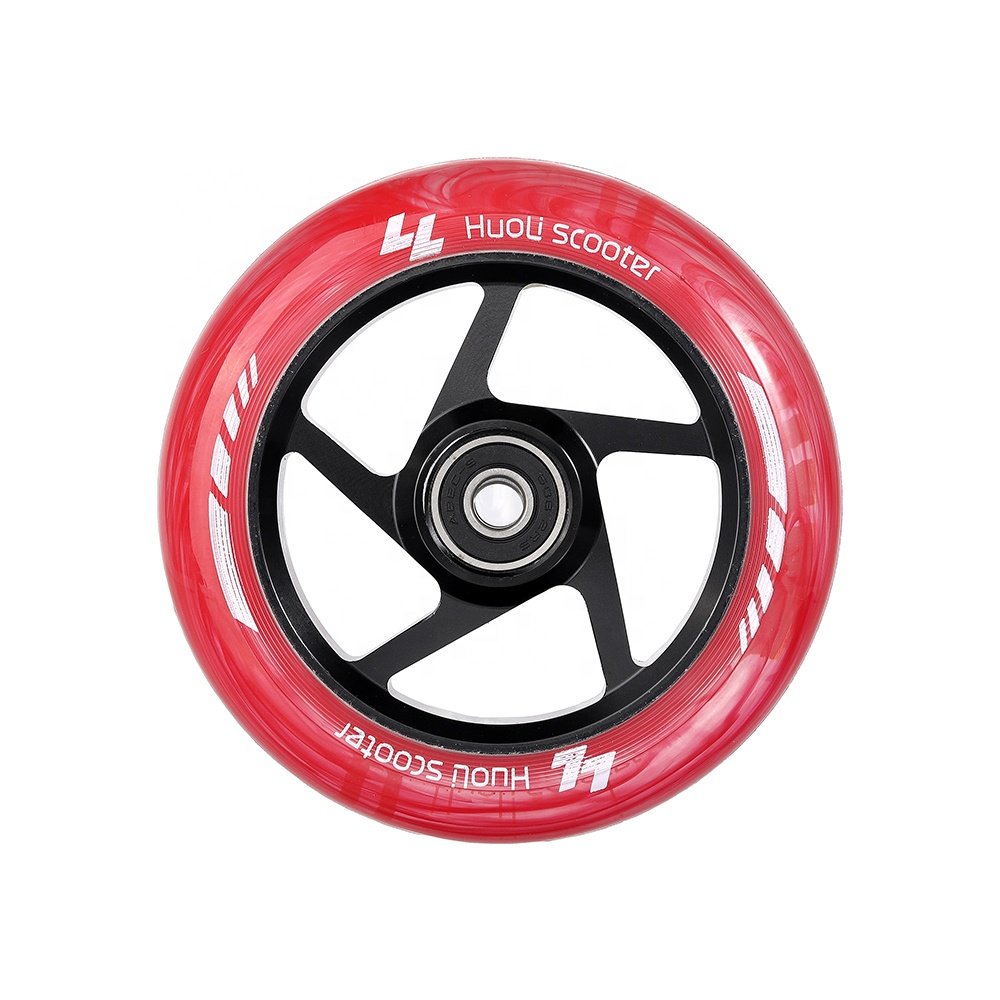 Huoli Stunt Scooter Wheels 110mm 120mm 130mm Wheels with Aluminum Core Abec-9 Bearing for Promotion Transparent Color