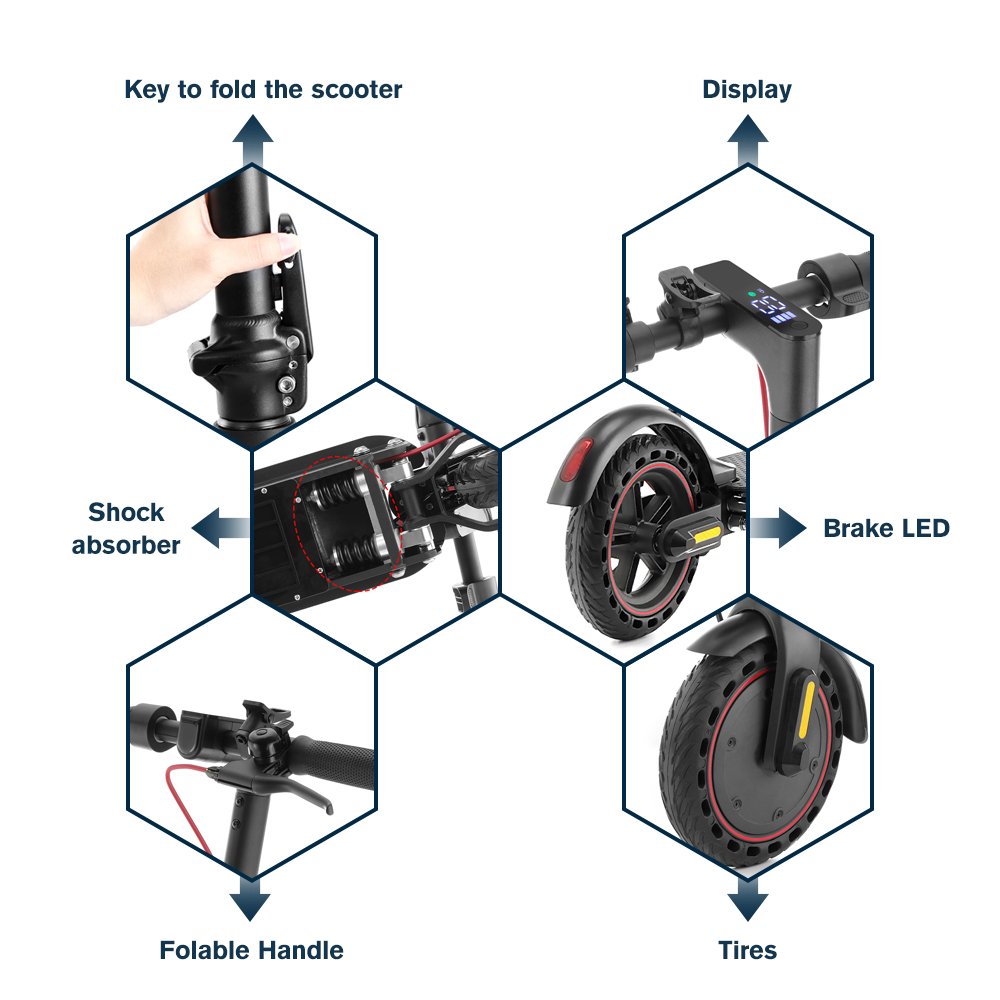 New Cheap Adult i9Pro 30km/h offroad electro scooter Foldable e roller Mobility e-scooter Electric Scooter 350W