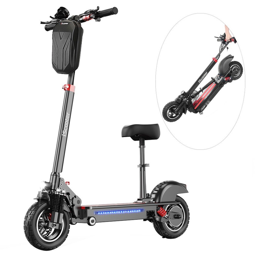 iScooter iX5 10 inch Off-road Electric Scooter 15Ah Battery 40-45km Range 1000W Motor 45km/h Max Speed 6 Shock Absorbers