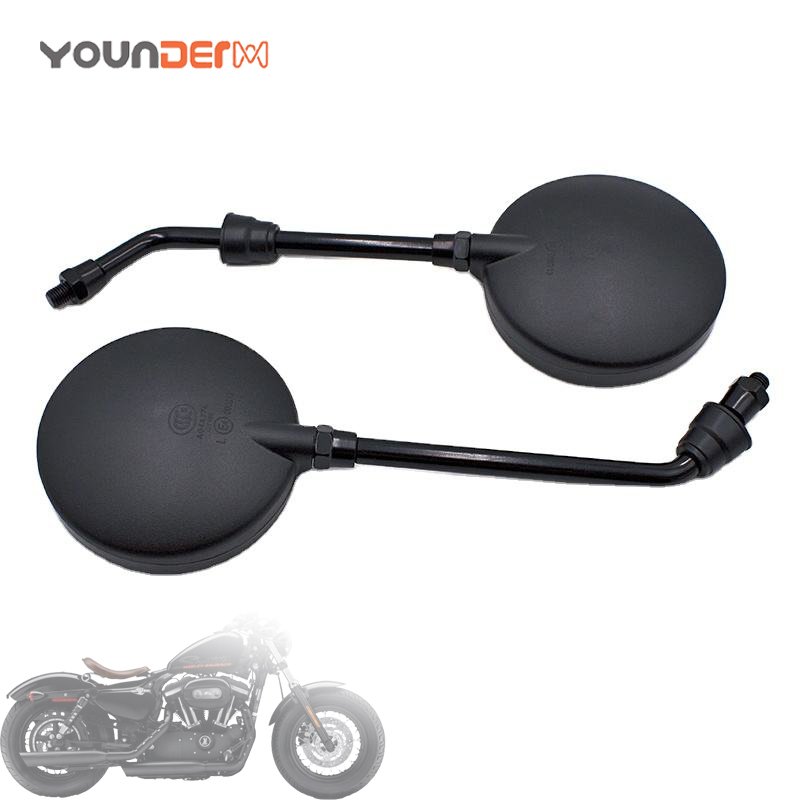 E Mark Motorcycle Parts Handlebar Side Mirror , Motorcycle Bar End Rearview Mirror M8 M10 Screw For Cruiser Chopper Scooter