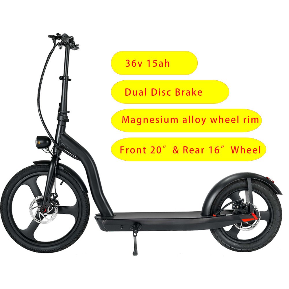 Hot sells on alibaba usa market 350w 500w electric scooters front 20" rear 16 " wheel cheap adult folding electric scooters
