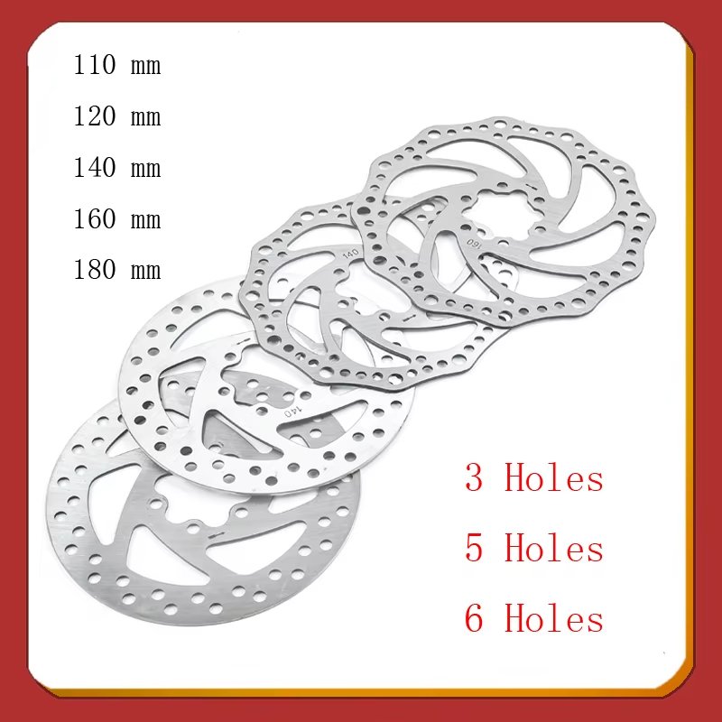 110-180mm 3 /5 /6 HolesMTB Bike Bicycle Parts Cycling Disc Brake Rotor Brake Disc Electric Scooter Accessories