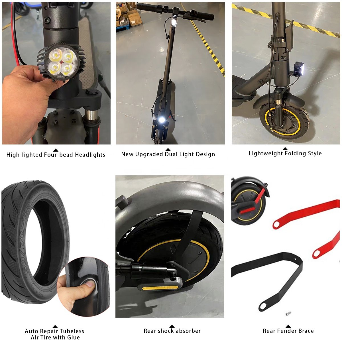 Top 40-Mile Range High Efficiency Smart Foldable Portable Kick Electric Scooters