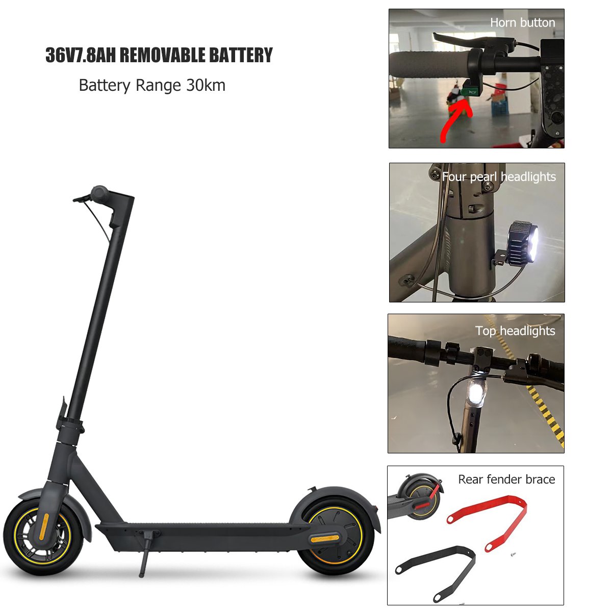Top 40-Mile Range High Efficiency Smart Foldable Portable Kick Electric Scooters