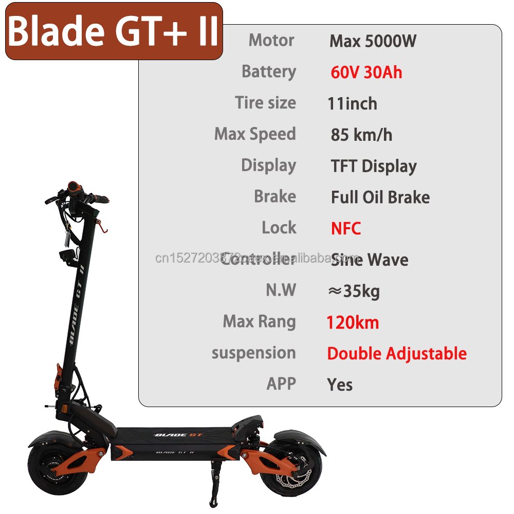 TEVERUN BLADE GT+ 2 TFT APP 60V 35Ah 11inch Electric Scooter VACUUM Tyre Punctyre 1500W*2 Dual Motor Foldable BLADE 10 GT