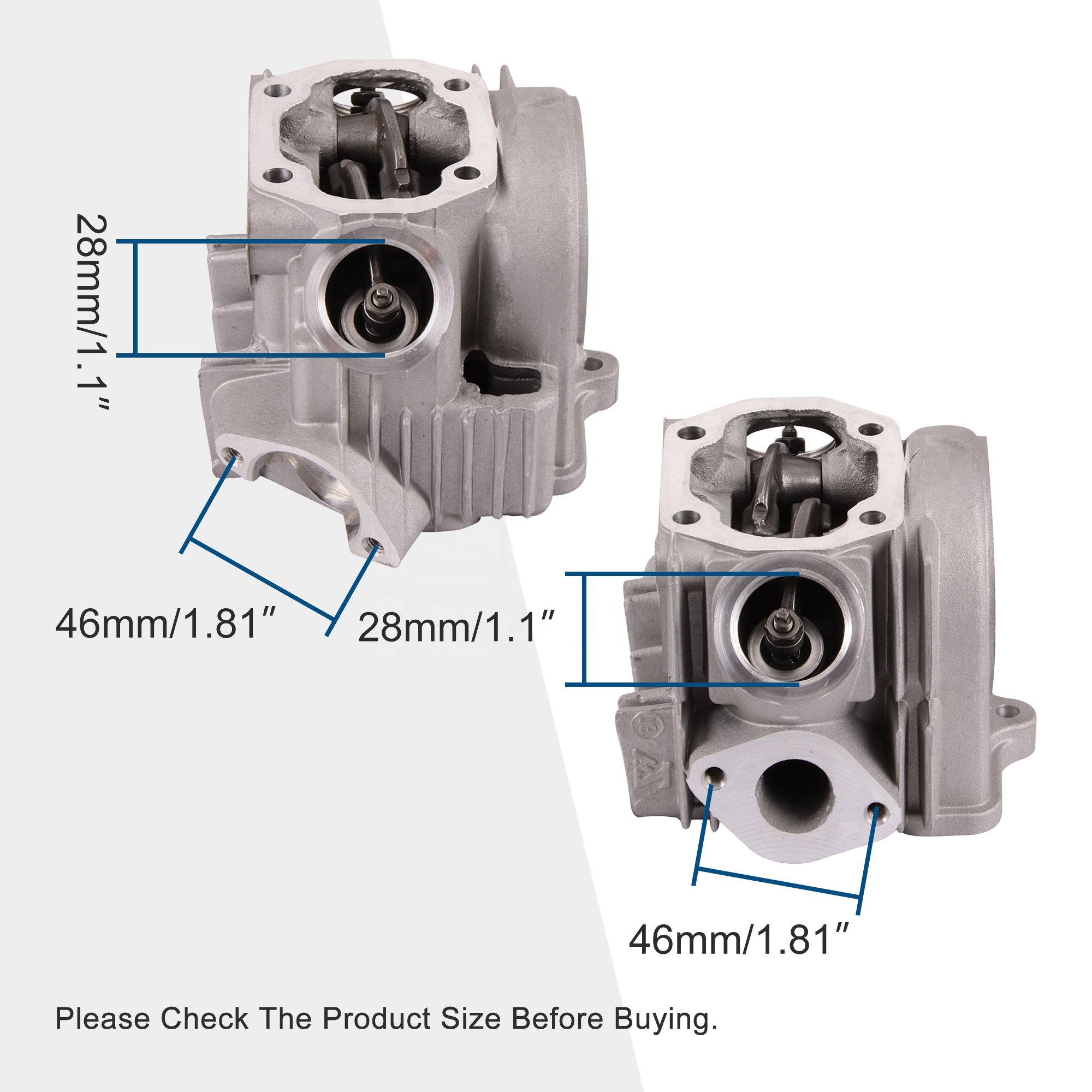GOOFIT Motorcycle 47mm Cylinder Head Replacement For 70cc ATC70 CRF70 CT70 TRX70 XR70 Motorcycle Dirt Bike