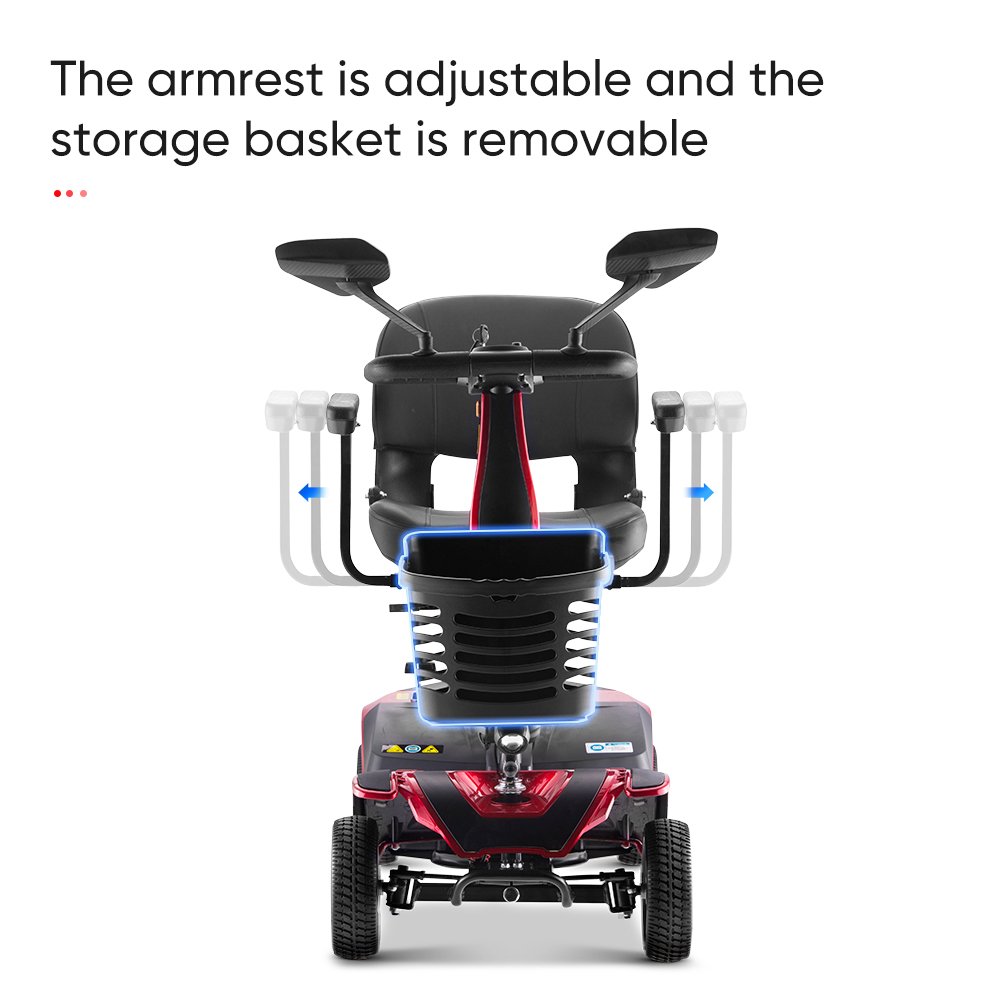 Lightweight High Quality Portable Mobility Electric Scooters 4 Wheels Handicap Enclosed Disability Cheap Electric Scooter Adult