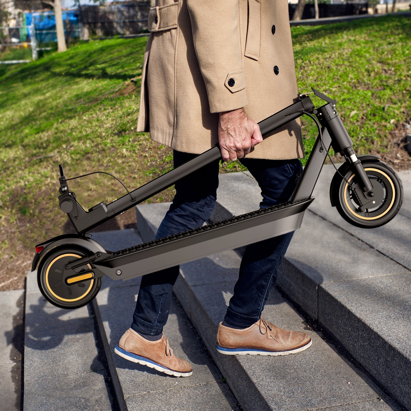 Electric Moped Factory Price New E Scooter Front Hydraulic Suspension Folding ESMAX 2 Wheel Aovopro 10 inch Electric Scooter
