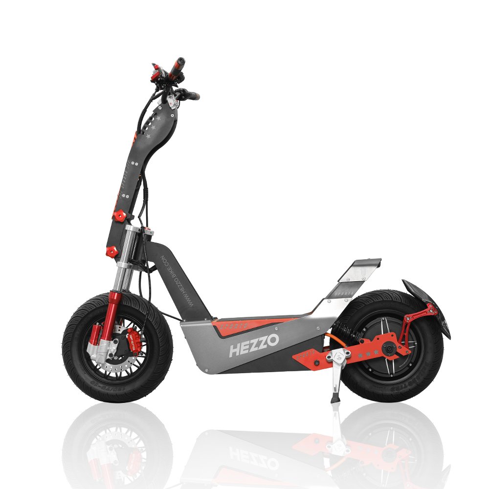 HEZZO 72V 8000W Dual Motors 10" off-road Tire 2 Wheel Electric Scooter 40Ah Long Range Powerful Electric Scooter for Adults