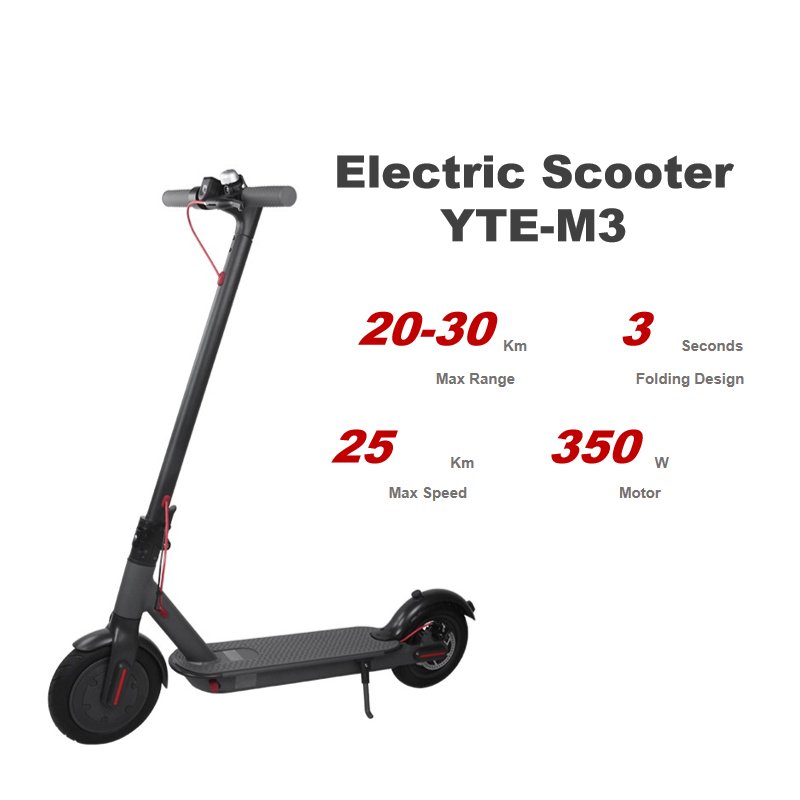M3 Source Factory Foldable Electric Scooters Front Light 8.5inch Wheel Electric Mobility Scooter for Sale