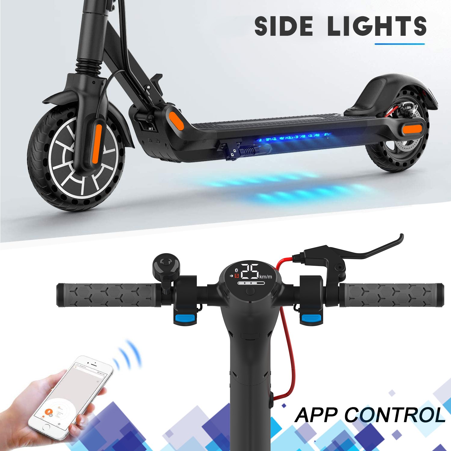 EU DE UK Warehouse 8.5inch tire LED display 350W foldable e scooter two speed mode high quality scooters electrics with ABE