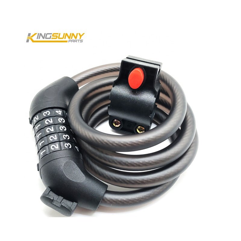 Escooter Accessories Anti-theft Universal 1.2m Length Coded Lock For Electric Scooter Bicycle Alarm Lock