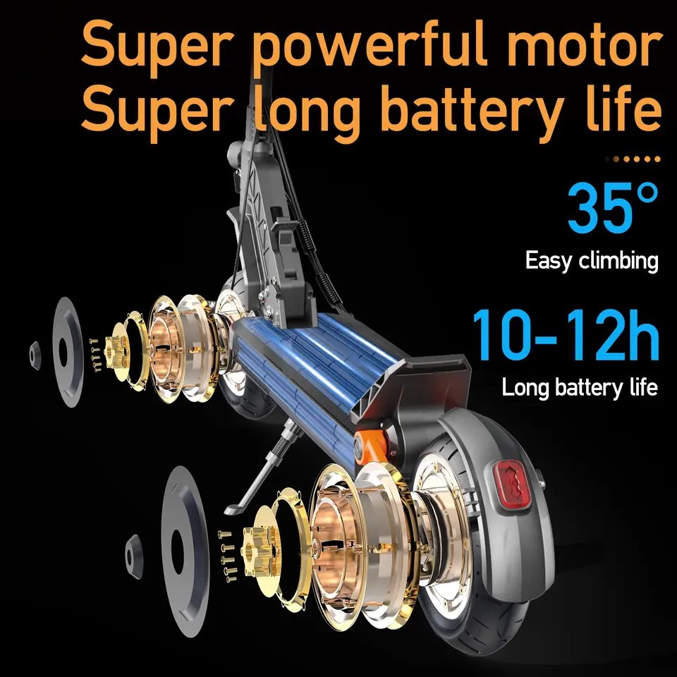 S10S Electric Scooter US Warehouse 60V 18AH 2000W Motor Big Two Wheels Off Road Foldable Adult Mobility E-scooter