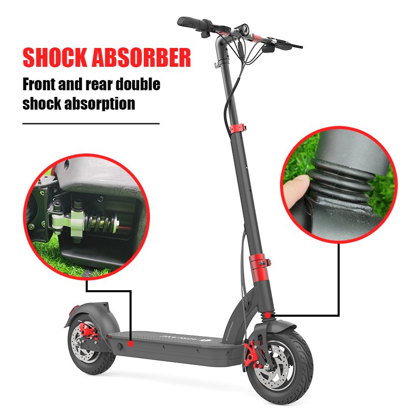 EU UK wholesale 10 inch 500W 48v 17.5ah fast moving foldable adult electric scooter with suspension